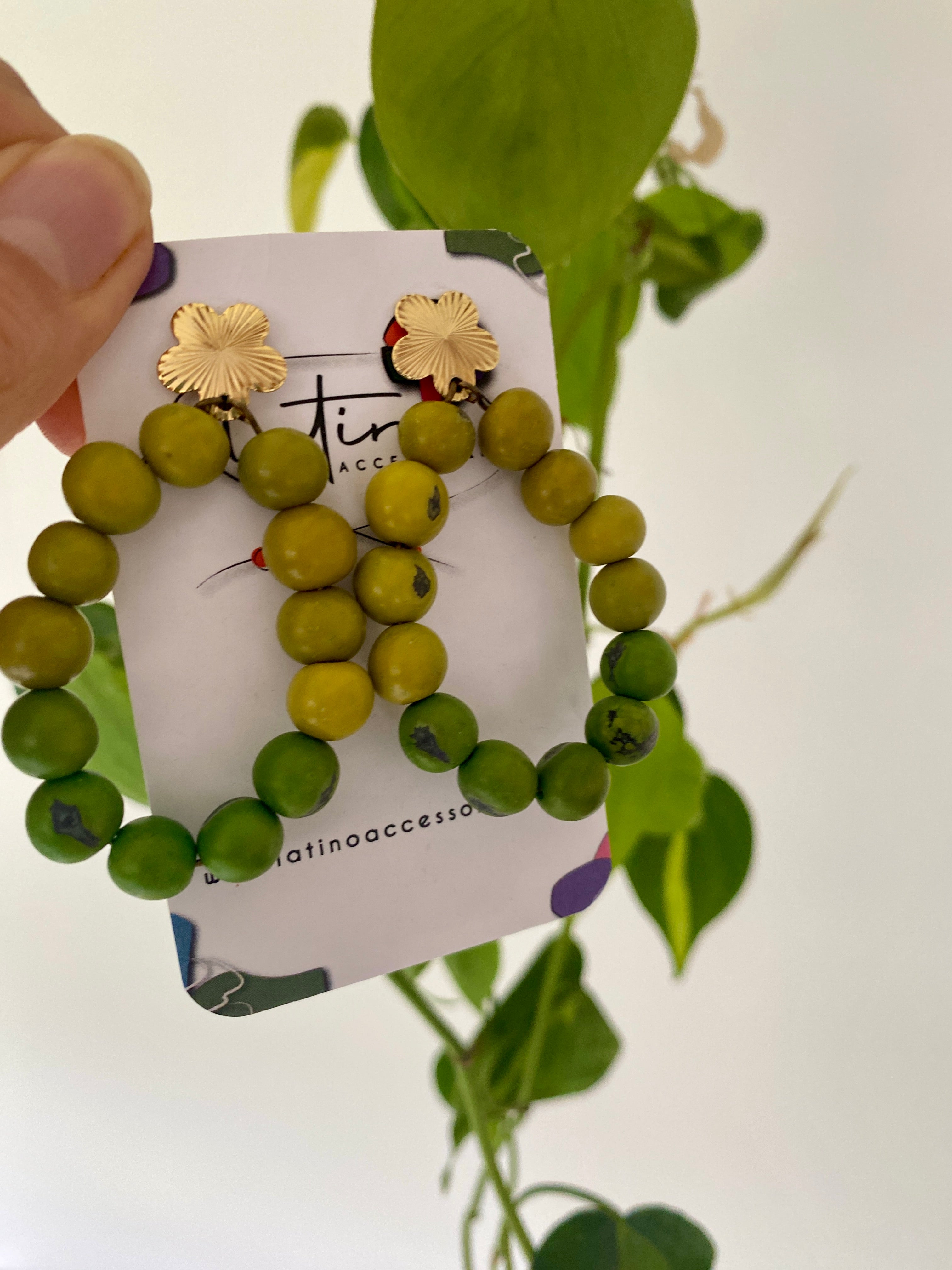 Green Açai Earrings
